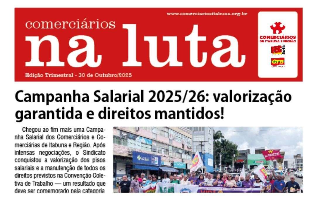 Boletim Comerciários na Luta – 30/10/2025
